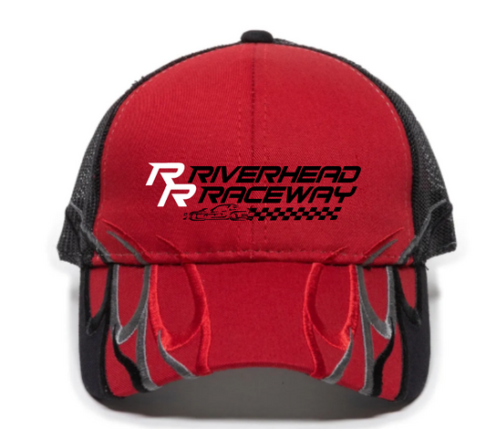 Flame Snap Back Hat - Red